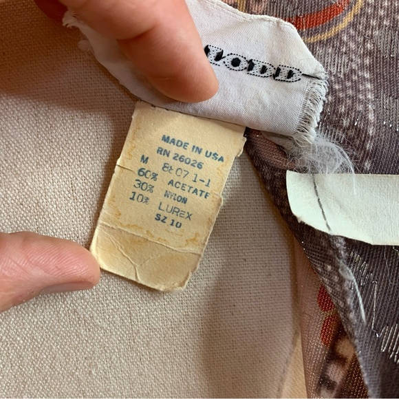 Toni Todd 1960s Ombre Paisley Lamé Maxi Dress - Picture 11 of 12